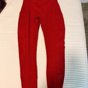 Red High-Waist BombShell Sportswear Leggings
